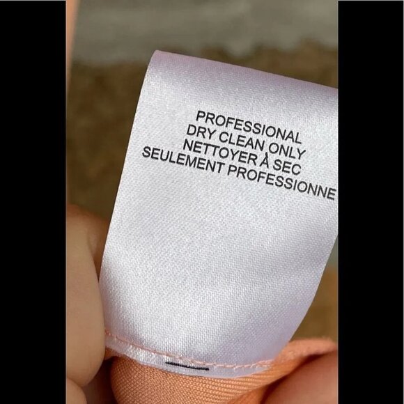 Alice + Olivia Slip  Peach Silk Dress large - Picture 9 of 12